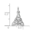 thumbnail image 4 of Sterling Silver Rhodium-plated Polished Trinity Knot Pendant QP4894, 4 of 4