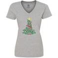 thumbnail image 3 of Inktastic We Wish You A Merry Christmas Women's V-Neck T-Shirt, 3 of 5