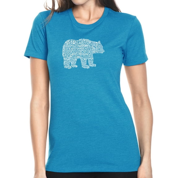 LA Pop Art Women's Premium Blend Word Art T-shirt - Bear Species
