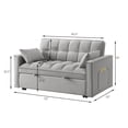 thumbnail image 7 of 4 in1 Loveseat Sofa Bed, Pullout Couch with Armrests & Storage Pockets, Sleeper Sofa for Home Apartment Office Living Room,Gray, 7 of 7