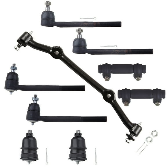 SCITOO 9pcs Front Suspension Kit Inner Outer Tie Rod End Adjusting Sleeve Lower Ball Joint Center Link Tie Rod Fit 1998-2005 For Chevy Blazer 1998-2004 S10 1998-2001 For GMC Jimmy 1998-2004 Sonoma