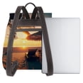 thumbnail image 3 of Balery Hawaiian Sunset Beach Mochila de Cuero para Mujeres, Gran Capacidad, Bolsa de Viaje Multifuncional, Mochila de Cuero y Bolsa de Hombro para Mujeres, 3 of 4