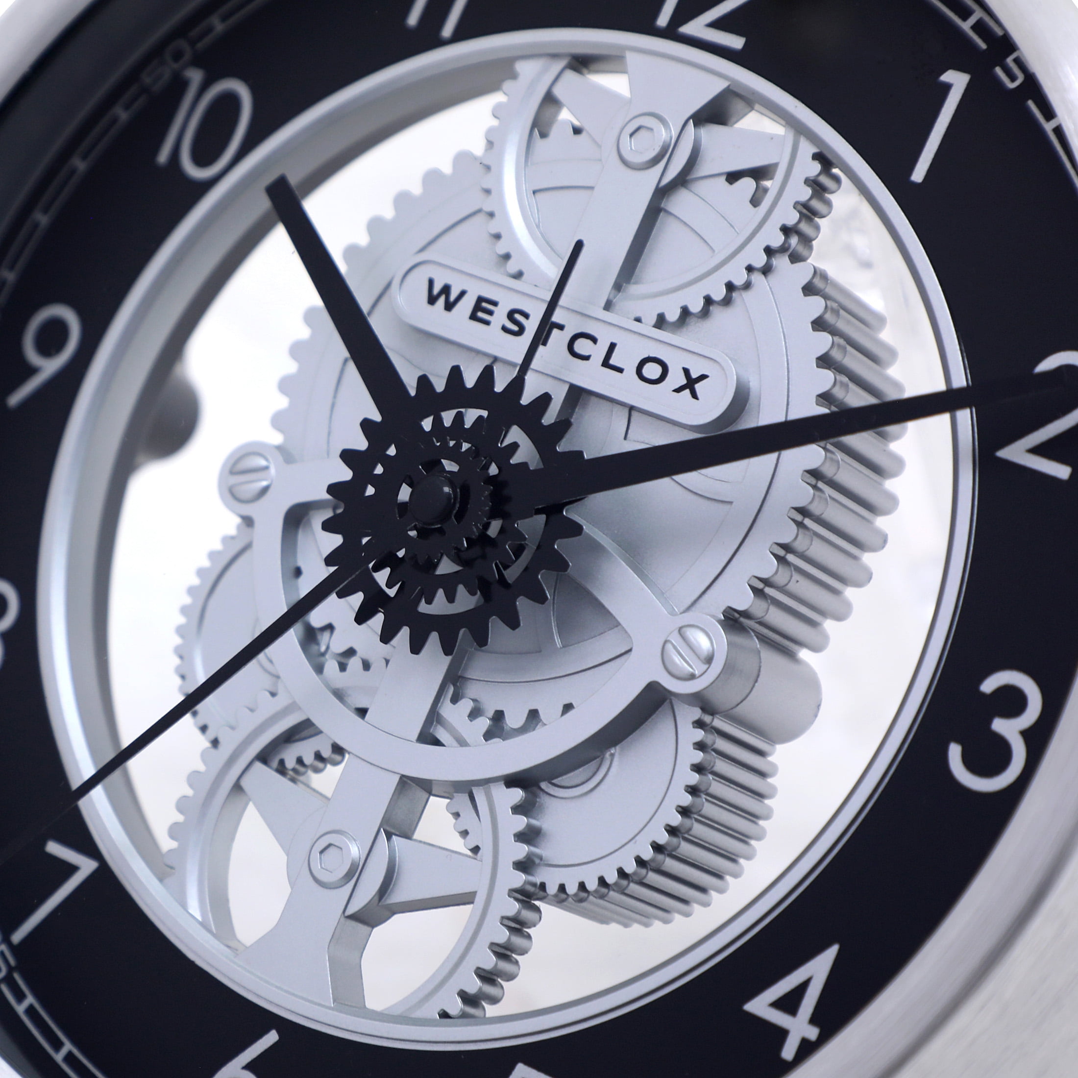Westclox Analog 6.5" Metal Gear Quartz Accurate Table Clock with Quiet Sweep Movement