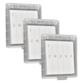 thumbnail image 1 of 3 piezas de cubierta protectora de interruptor autoadhesivo tipo plástico Protección enfufe pared 86, 1 of 4