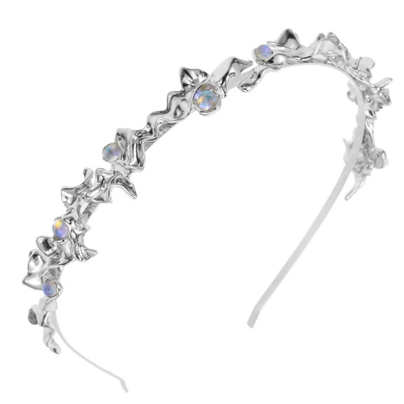 Supvox Bridal Wedding Hair Accessory Headband Silver Zinc Alloy for Women 1Set