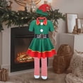 thumbnail image 3 of Disfraz de elfo navideño sombrero/zapatos/medias de elfo disfraz de elfo vestido de fiesta de Navidad, 3 of 5