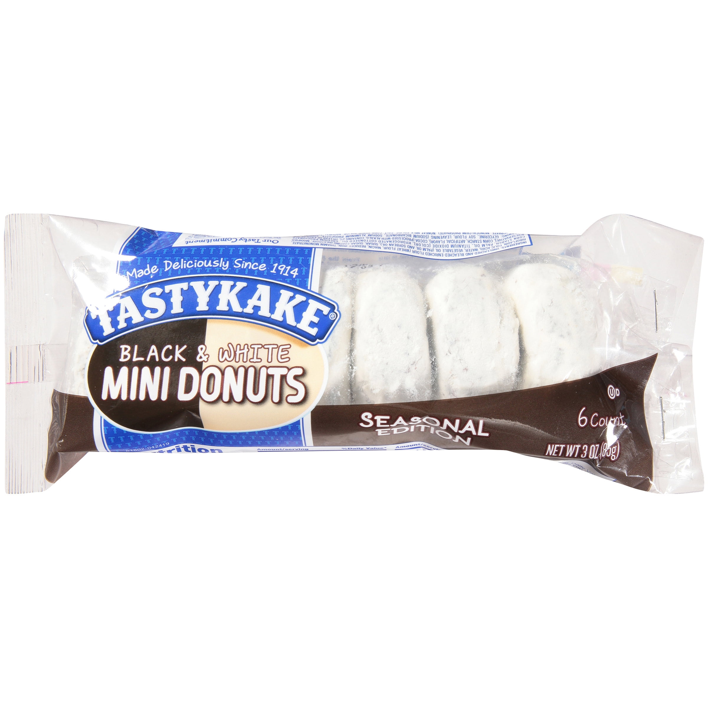 Tastykake® Seasonal Edition Black & White Mini Donuts 6 ct Pack