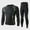 Green, variant on Labymos Men Thermal Underwear Set Sweat Shirt Long Johns Bodycon Fit Breathable Running Skiing Winter Sports Gear