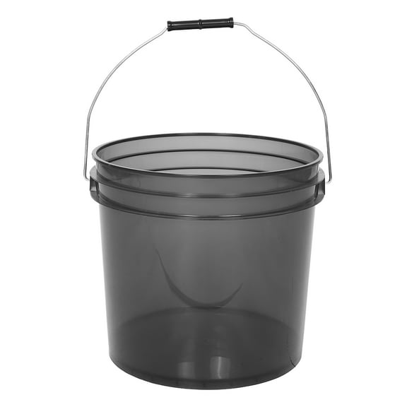 WEUVEB Black Plastic Car Cleaning Bucket with Handle, Storage Container for Car Wash and Household Use