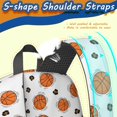 thumbnail image 5 of Basketball and Leopard White Pattern 17" Waterproof Oxford School Backpacks for Teens, S-Shape Padded Straps, for School, Travel, Hiking, Camping, 5 of 5