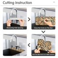 thumbnail image 5 of Yayeee Faucet Mat for Kitchen Sink 30" Diatomite Long Splash Guard Pad, Brown Floral Leopard Pattern, 2 Pack, 5 of 7
