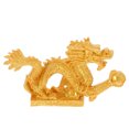 thumbnail image 1 of ELAYARD Statue de Dragon en Résine Dorée 1Pcs pour Décoration Intérieure et Collectionneurs, 1 of 6