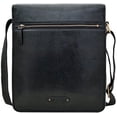 thumbnail image 4 of Aiden Black/Beige/Brown Leather Medium Vertical Messenger Bag, 4 of 4