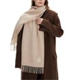 thumbnail image 6 of Lumtrix Women's Scarf Shawl Wrap Fall Winter Scarf for Wedding Soft Lightweight Oversized Blanket Scarf For Evening Dresses，Anniversaries & Flights Beige One Size, 6 of 6