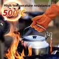 thumbnail image 3 of Guantes ignífugos resistentes a cortes para parrilla, guantes resistentes al calor, guantes de cocina seguros para cocinar, 34,5 CM, 3 of 5