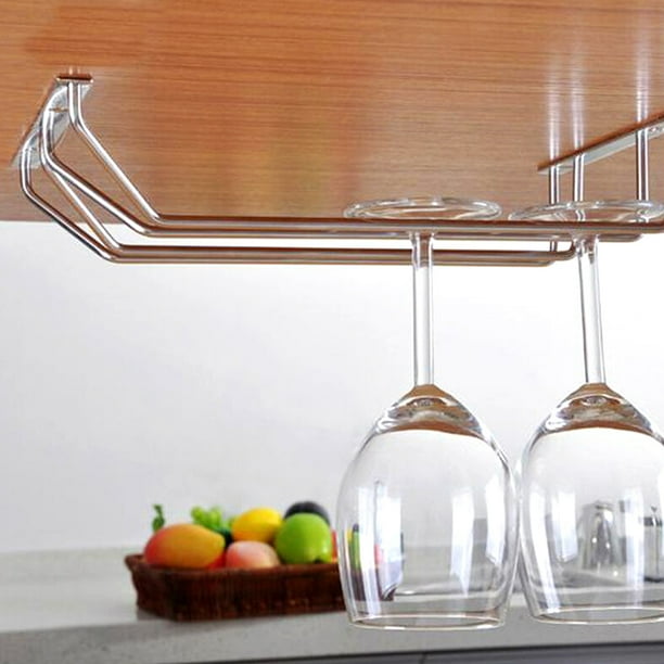 Wine Glass Rack Wine Glass Holder Wine Glass Organizer Stainless Steel Wine Glass Rack 35cm Double Row Stainless Steel Wine Glass Rack Holder Hanging Shelf For Bar Home Kitchen Walmart