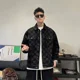 thumbnail image 2 of Chaquetas de mezclilla para hombre, abrigo vaquero de celosía de moda para hombre, ropa holgada de marca Y2k, diseñador, tela elástica, nueva entrega rápida, 2 of 5