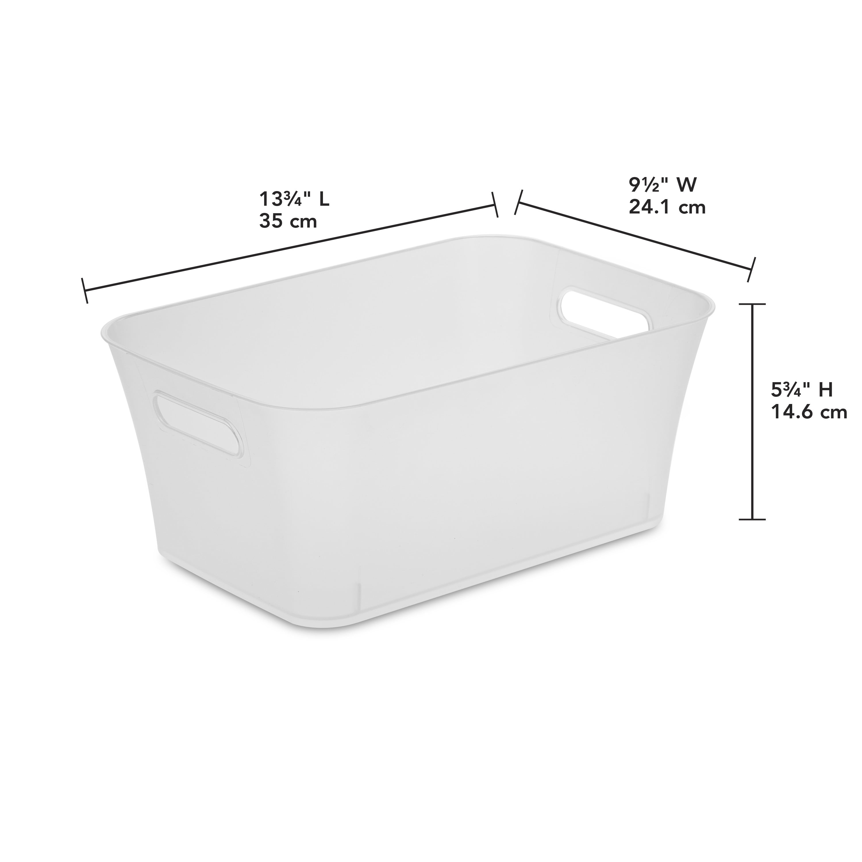 Mainstays Medium Bin Plastic, Clear