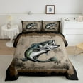 thumbnail image 2 of Feelyou Bass Fish Bedding Comforter Set, Hunting and Fishing Twin Comforter Sets, 2pcs, 2 of 8