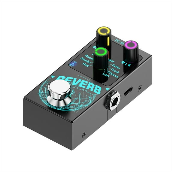 Rollbacks & More Guitar Digital Reverb Effector Effect Pedal Device Built-in 9Digital Based True Bypass Guitars Accessories