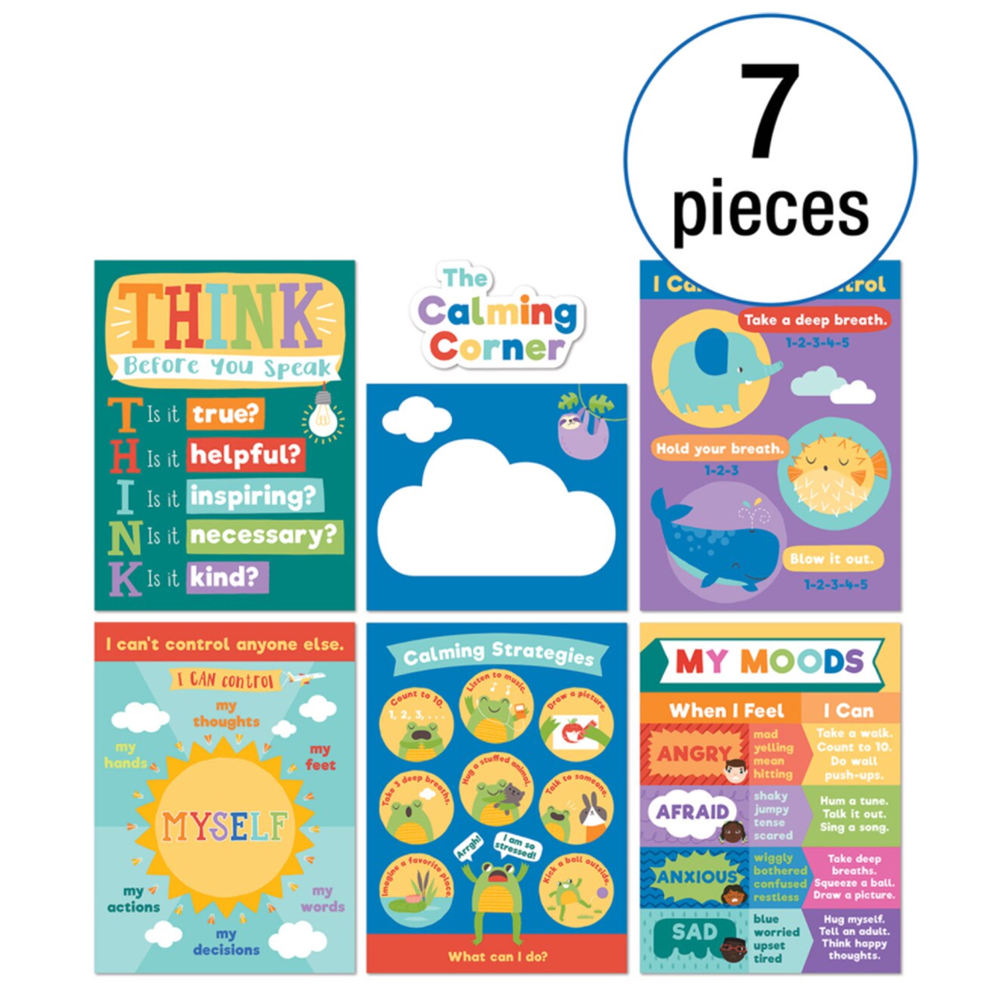 Carson Dellosa Education Calming Strategies Chart Set, 7 Pieces