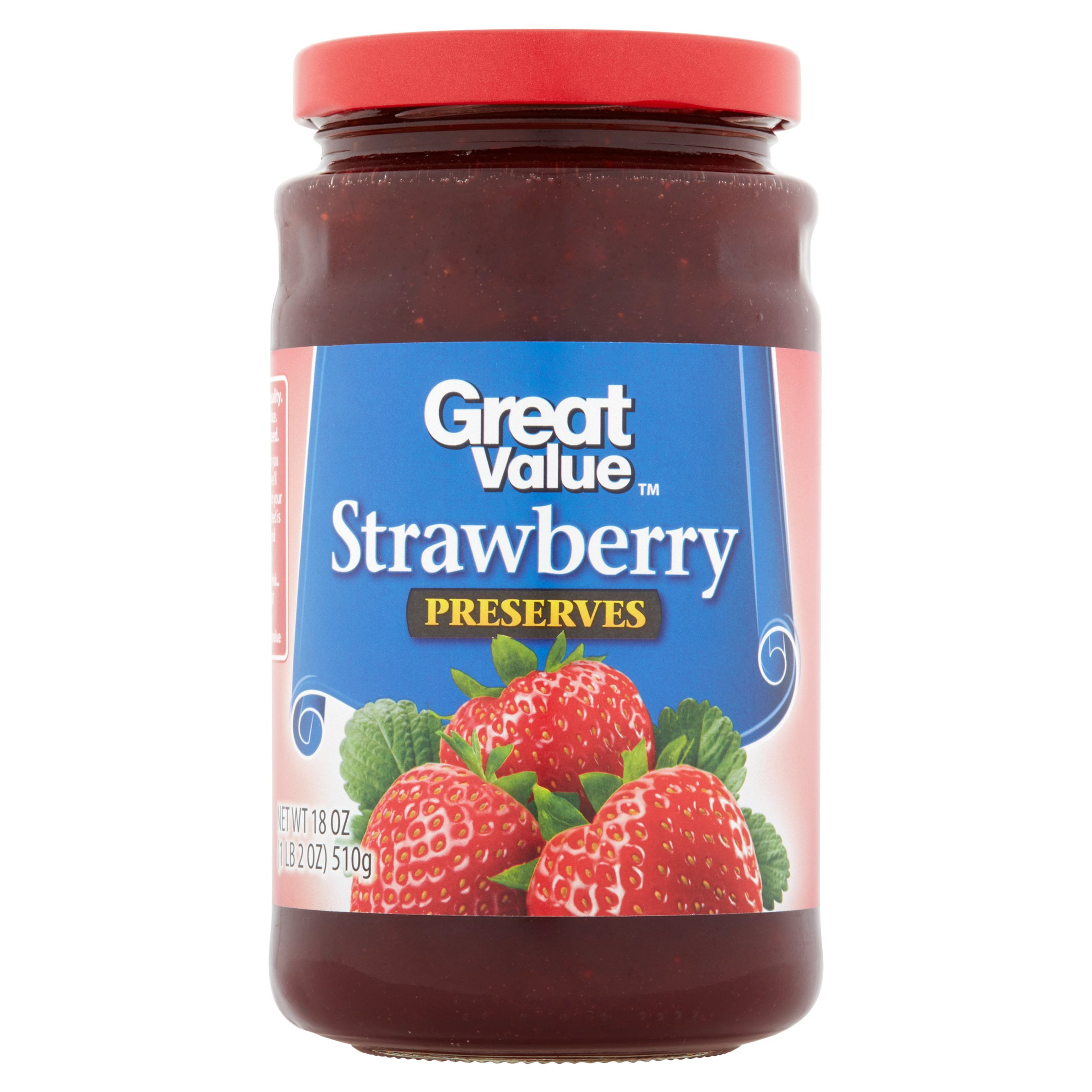 Great Value Preserves, Strawberry, 18 oz