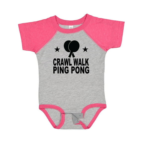 Inktastic Crawl Walk Ping Pong Boys or Girls Baby Bodysuit