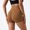 Brown, variant on High Waist Ribbed Shapewear Shorts Butt Lifter Anti Chafing Tummy Control Shaper
