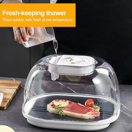 

Hesroicy Portable Steak Thawer - Quick and Nutritious Thawing with Heat Dissipation System - Reusable Aluminum Alloy Plate for Large Capacity - Essential Kitchen Tool