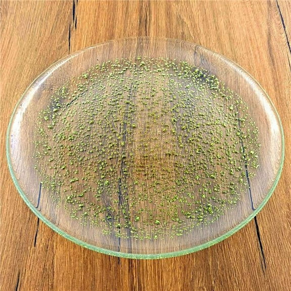 Red Pomegranate Collection 0962-1 11 in. Isla Dinner Plate, Clear & Gold