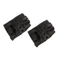 thumbnail image 2 of Dress Choice Fingerless Faux Leather Gloves - Black Sports Biker Punk Gloves for Women Men, 2 of 7