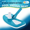 thumbnail image 2 of U.S. Pool Supply 12" Deluxe Weighted Butterfly Pool Vacuum Head, Swivel Hose Connection, Pole Handle, Protection Bumper - Clean Debris Above Ground & In-Ground Swimming Pools, Spas – Vinyl Liner Safe, 2 of 5