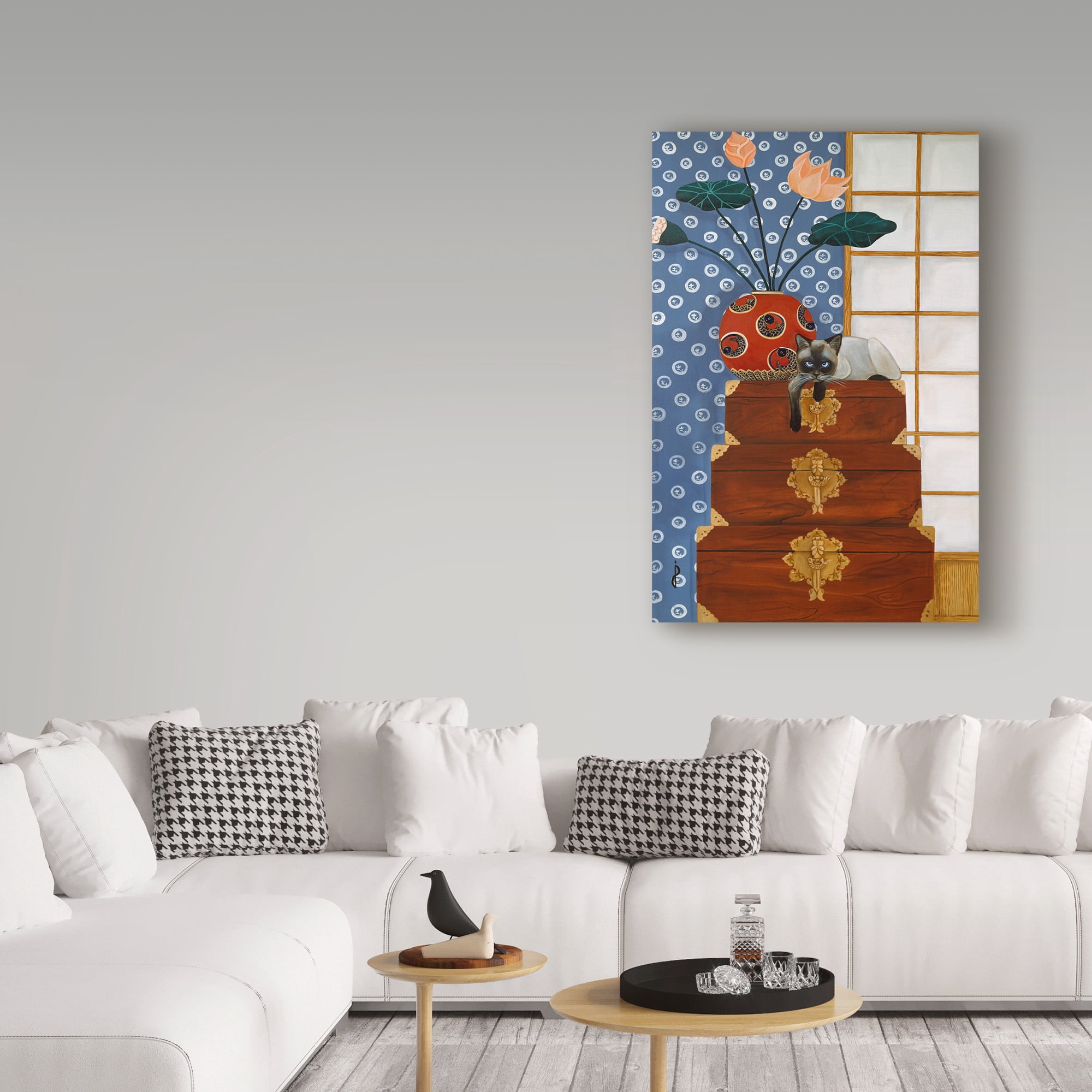 Trademark Fine Art 'Jasmine On Oriental Wedding Chests' Canvas Art by Jan Panico