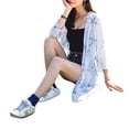 thumbnail image 1 of Cárdigan con bloque de sol para mujer, blusas con estampado de verano con frente abierto y floral de manga larga Speravity FS11577-11, 1 of 7