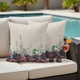 thumbnail image 5 of 4th of July Pillow Covers 2 Pack USA Flag Rose Pillowcase Waterproof Outdoor Throw Pillow Cover for Patio Garden Square Cushion 18”x18”, 5 of 9