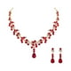 thumbnail image 3 of juego de collar y pendientes de moda para novia, joyas de diamantes de imitación, accesorios para vestido de novia para mujer (rojo), 3 of 8