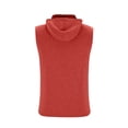 thumbnail image 5 of Wyobmus Men's Casual Hooded Tank Tops Sleeveless Front Lace-Up Workout Shirt Loose Fit Hip Hop Hoodies Sport Shirt M-3X Red, 5 of 6