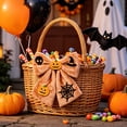 thumbnail image 5 of Roiihwy Large Halloween Bows Wreath, Pumpkin Bat Star Bows for Front Door, Black Ornament Tree Topper Bows for Halloween Indoor Outdoor Decor, 5 of 6