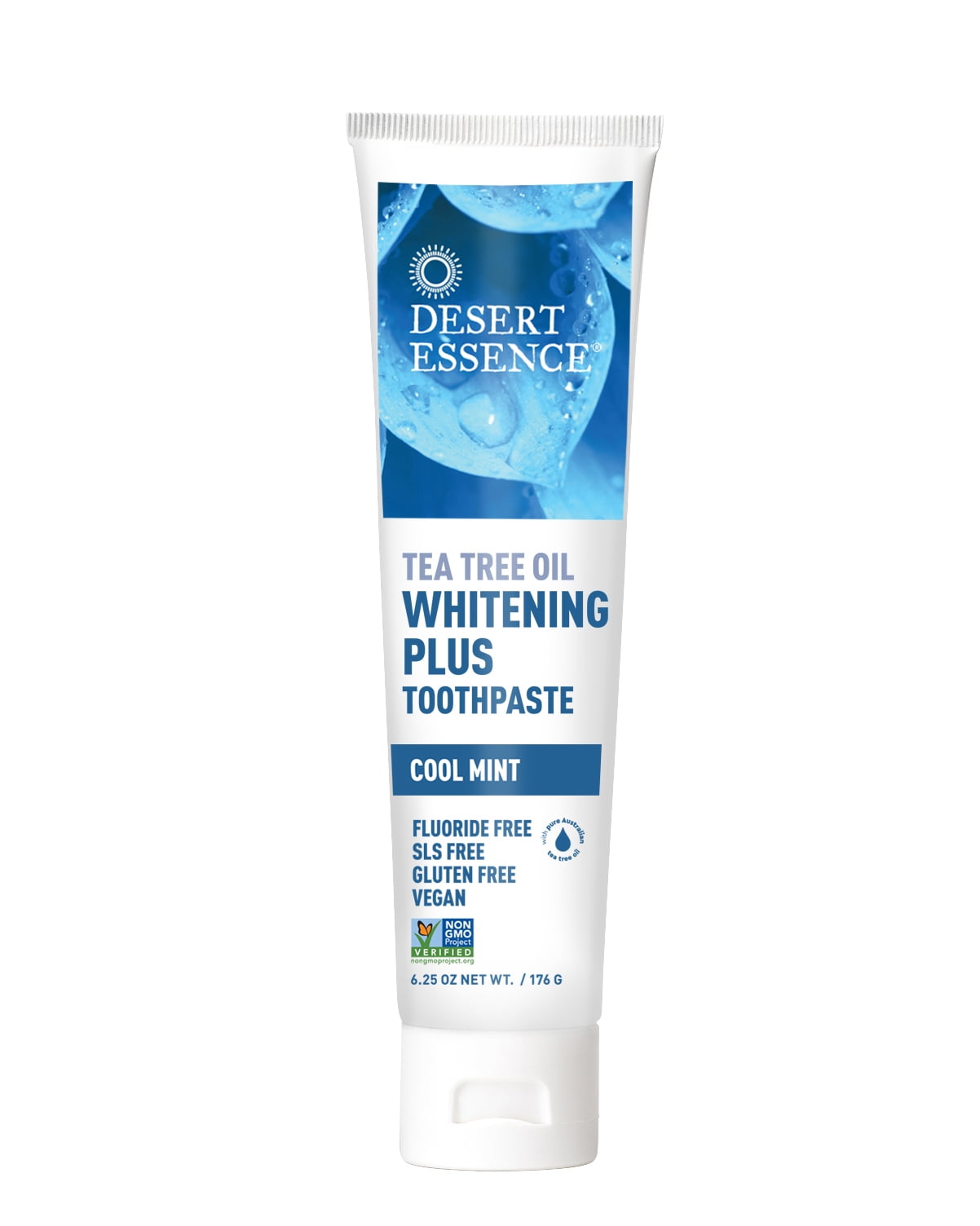 Desert Essence - Natural Tea Tree Oil Whitening Plus Toothpaste Cool Mint - 6.25 oz.