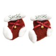 thumbnail image 2 of Qjidjing 2Pcs Christmas Stocking Hanging Ornaments, Xmas Pendant Accessories, for Christmas Tree, Home Wall, Holiday Party Decor, 2 of 7