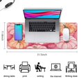thumbnail image 5 of Thanksgiving Day Large Gaming Mouse Pad Extended Fall Pumpkin Sunflower Mousepad Gaming with Stitched Edges, Washable, Waterproof Water Resist Keyboard Pad for Gamer, Office & Home, 31.5 X 11.8 in, 5 of 7