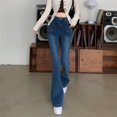 thumbnail image 2 of Pantalones vaqueros de estilo Retro para mujer, Jeans de nicho con piernas anchas, pantalones casuales de cintura alta, pantalones populares, 2 of 5