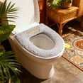 thumbnail image 6 of Padded Toilet Seat Cushion Portable Zipper Toilet Seat Covers Winter Household Plushs Toilet Seat Covers Thickened Toilet Seat Bathroom Supplies Seat Warmer Pressure &Pain Relief-for Elderly,Seniors, 6 of 6