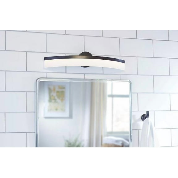 Origin 21 Lynnpark 26.5-in 4-Light Matte Black Integrated LED Modern/Contemporary Vanity Light Bar