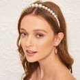 thumbnail image 3 of Paquete de 4 diademas de perlas a la moda, diademas con diamantes de imitación, accesorios para el cabello para novia, fiesta, boda, 3 of 5
