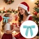thumbnail image 4 of 12 adornos navideños con lazos de terciopelo con forma de varita mágica | Adornos para árboles y accesorios para envolver regalos | Lazos rojos y verdes con ribete dorado, 4 of 5