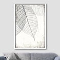 thumbnail image 2 of wall26 Framed Canvas Print Wall Art Hanging Transparent Black &amp; White Grunge Leaves Floral Nature Illustrations Modern Art Rustic Dramatic for Living Room, Bedroom, Office - 24"x36" Whi, 2 of 5