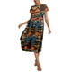 thumbnail image 4 of Vestido midi Zhyaj, holgado, túnica de verano, playa, con bolsillos, algodón, 4 of 7