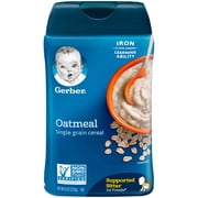 Gerber Single Grain Oatmeal Baby Cereal, 8 oz (Pack of 6)