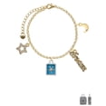 thumbnail image 2 of Delight Jewelry Silvertone Sea Turtle in Shadow Box Goldtone Dream Big Charm Bracelet, 7.5+2" Extender, 2 of 4